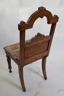Lot 345 - Victorian aesthetic style light oak hall chair,...