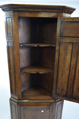 Lot 355 - Good quality reproduction oak corner cabinet...