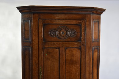 Lot 355 - Good quality reproduction oak corner cabinet...