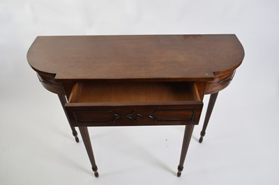 Lot 357 - Reproduction mahogany hall table with single...