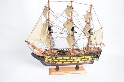 Lot 370 - Contemporary model of HMS Victory, 44cm high