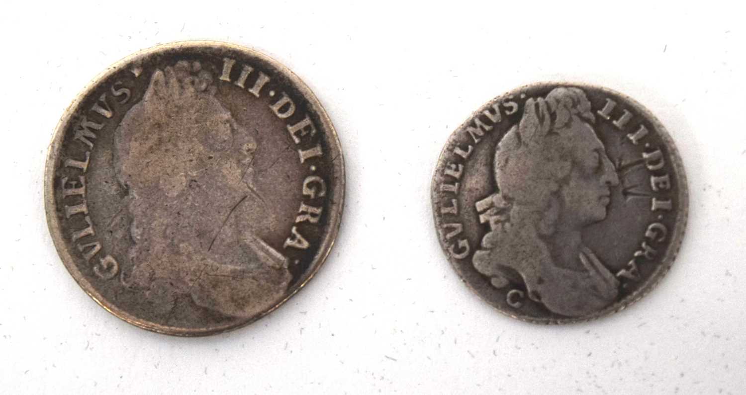 Lot 101 - Two late 17th Century silver coins to include...