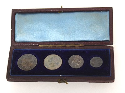 Lot 109 - Queen Victoria 1892 cased Maundy coin set...