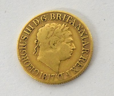 Lot 120 - George III 1817 golden sovereign in very fine...