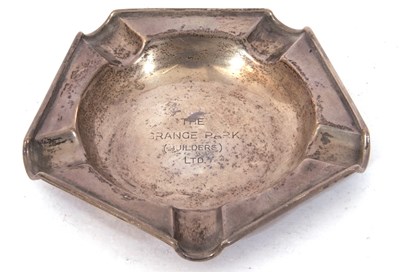 Lot 208 - George VI ashtray of hexagonal form,...