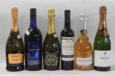 Lot 214 - Mixed wines and fortified wines, to include a...