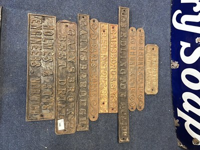 Lot 148 - Group of various iron maker's plates for carts...