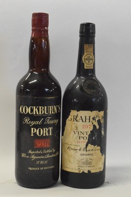 Lot 221 - Two bottles of port, to include Grahams 1977,...