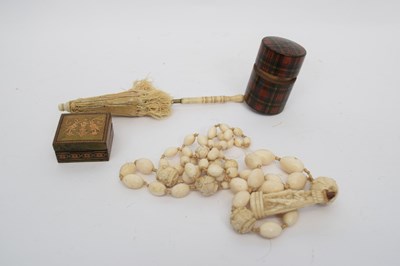 Lot 182 - Bag containing quantity of vintage ivory beads...