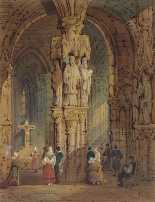 Lot 49 - Samuel Gillespie Prout (1822-1911), Cathedral...