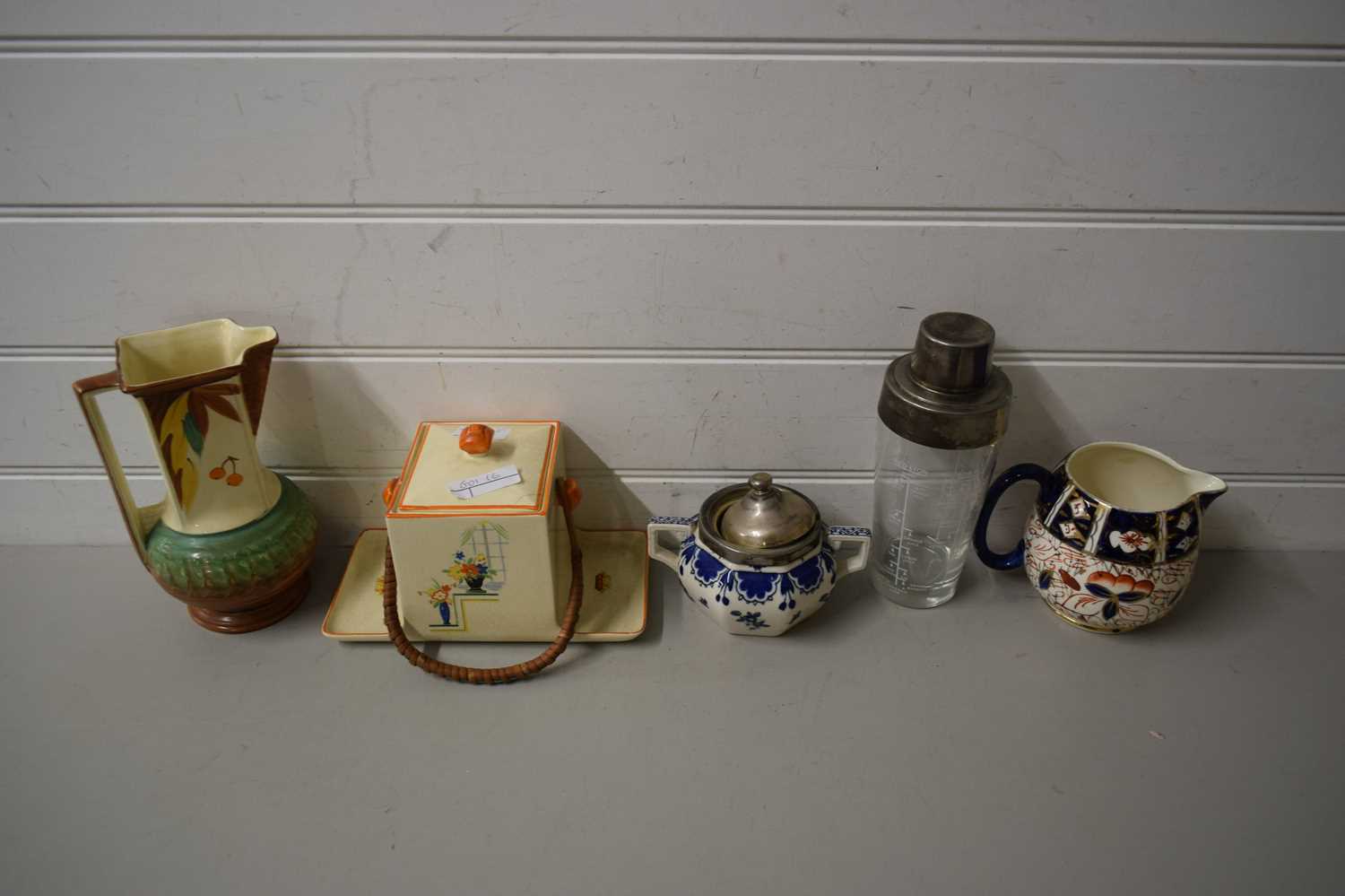 Lot 40 - MIXED LOT: ART DECO STYLE BISCUIT BARREL,...