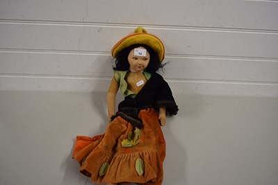 Lot 54 - VINTAGE FABRIC BODIED DOLL