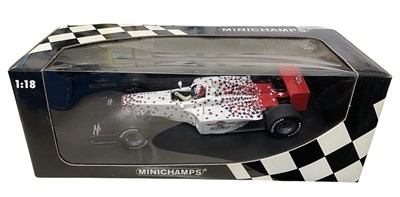Lot 208 - A boxed Minichamps 1:18 scale model racing car,...