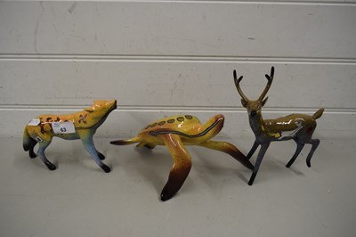 Lot 63 - CONTEMPORARY MODEL DEER AND WOLF