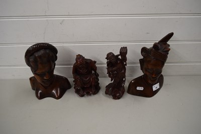 Lot 66 - MIXED LOT COMPRISING TWO CHINESE HARDWOOD...