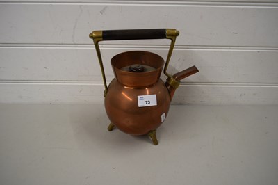 Lot 73 - ARTS & CRAFTS STYLE COPPER AND BRASS KETTLE