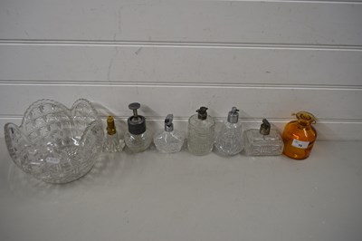 Lot 79 - MIXED LOT OF CLEAR GLASS PERFUME BOTTLES,...
