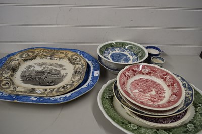 Lot 89 - MIXED LOT TO INCLUDE 19TH CENTURY BLUE AND...