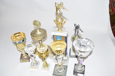 Lot 225 - Group of eight various trophies, largest 47cm...