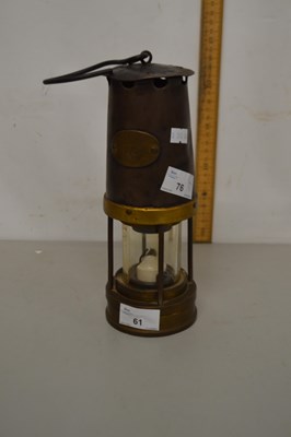 Lot 61 - Vintage miners lamp marked 168