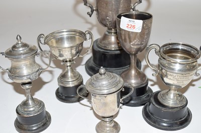 Lot 226 - Group of six various small silver trophy cups...