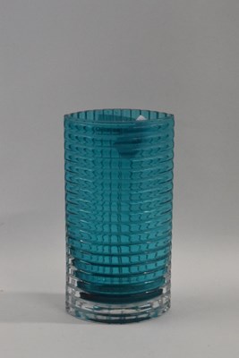 Lot 296 - Whitefriars type vase in a turquoise colour,...