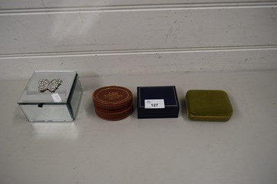 Lot 127 - FOUR BOXES CONTAINING CUFF LINKS AND OTHER ITEMS
