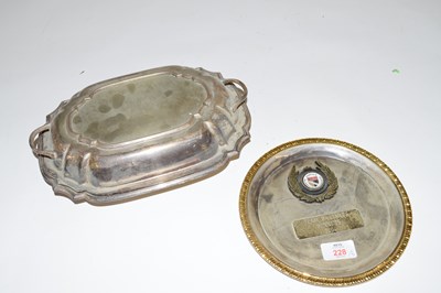 Lot 228 - A presentation silver plated entree dish...