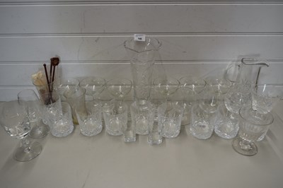 Lot 146 - MIXED LOT VARIOUS CLEAR GLASS WARES AND OTHER...