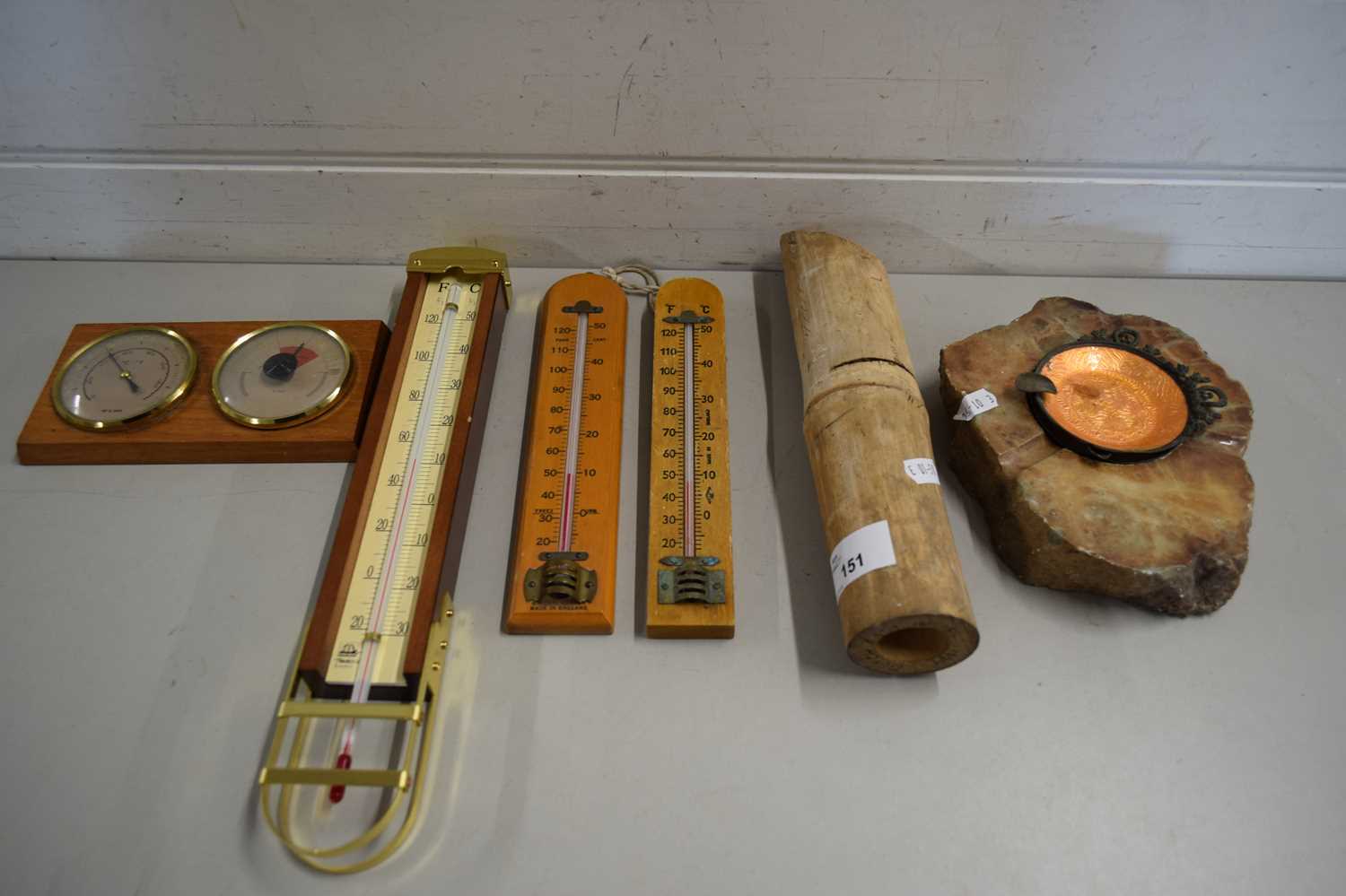Lot 151 - MIXED LOT VARIOUS THERMOMETERS, ASHTRAYS ETC