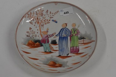 Lot 385 - A New Hall dish decorated with the boy and bug...