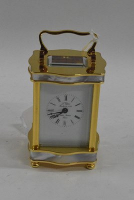 Lot 409 - L'Eppe, a good quality miniture carriage clock...