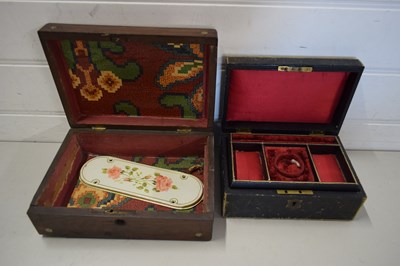 Lot 167 - TWO VINTAGE JEWELLERY BOXES