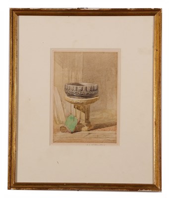 Lot 65 - Miles Edmund Cotman (British,1810-1858), 'Font,...