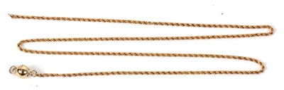 Lot 94 - A '9c' rope twist chain, with fixed tag...