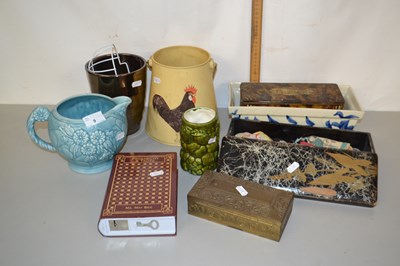 Lot 9 - Mixed Lot: Various assorted jugs, lacquered...