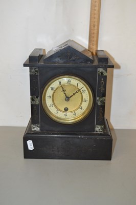 Lot 38 - Black slate and marble mantel clock