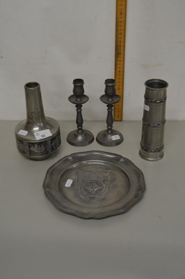 Lot 52 - Mixed Lot: Various pewter wares to include a...