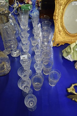 Lot 186 - MIXED LOT VARIOUS 20TH CENTURY CLEAR DRINKING...