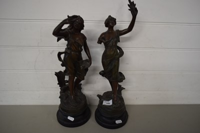 Lot 199 - PAIR OF EARLY 20TH CENTURY FRENCH SPELTER...