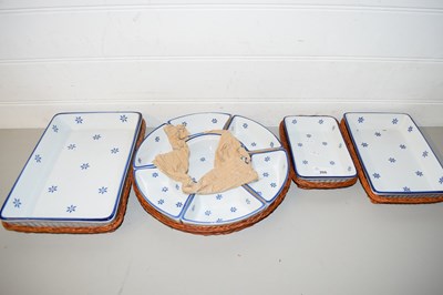 Lot 206 - QUANTITY OF BLUE AND WHITE DECORATED HORS...