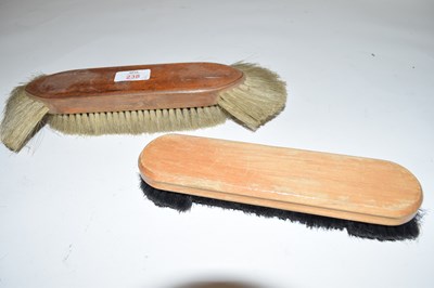 Lot 238 - Two vintage snooker table brushes, largest...