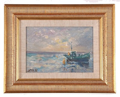 Lot 93 - Jack Cox (British, 1914-2007), Shipping scene,...