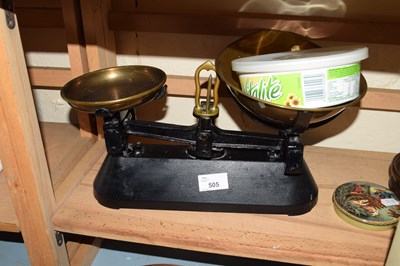 Lot 505 - VINTAGE KITCHEN SCALES AND WEIGHTS
