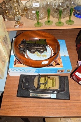 Lot 511 - MODEL SAAB CAR, BOXED JIGSAW, FRUIT BOWL AND A...