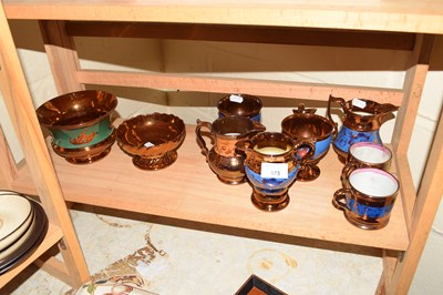 Lot 575 - COLLECTION OF VICTORIAN COPPER LUSTRE JUGS AND...