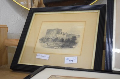 Lot 577 - TWO BLACK AND WHITE PRINTS OF NORWICH CASTLE...