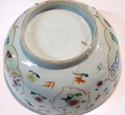 Lot 252 - A large 18th Century Chinese porcelain punch...
