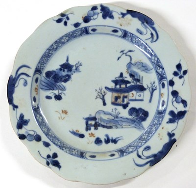 Lot 259 - A Chinese porcelain plate, 18th Century with...