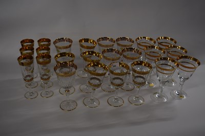 Lot 292 - A group of crystal Murano wine glasses and...